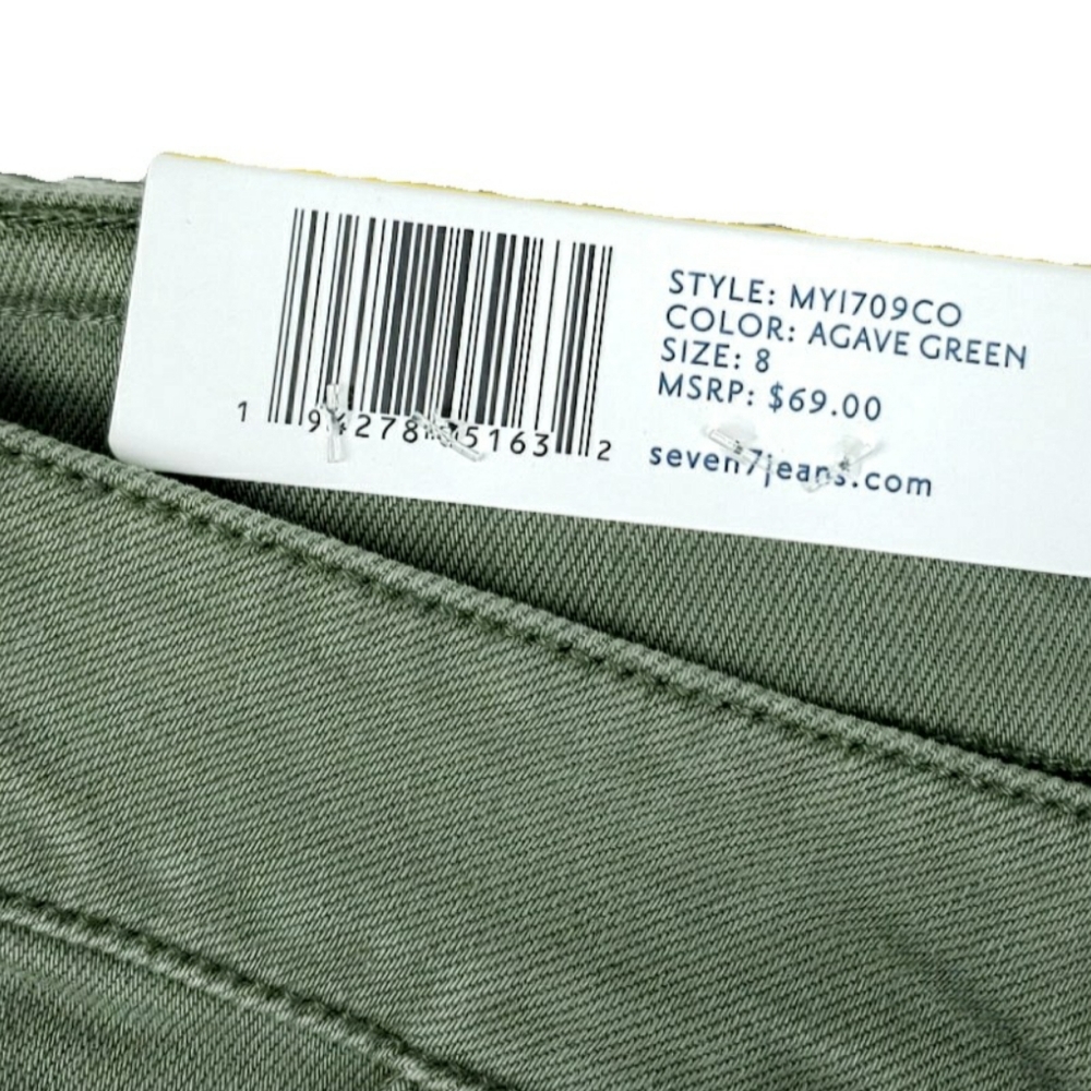 NWT Seven7 Agave Green Womens 8 Utility Ankle Skinny Jeans - Picture 6 of 7